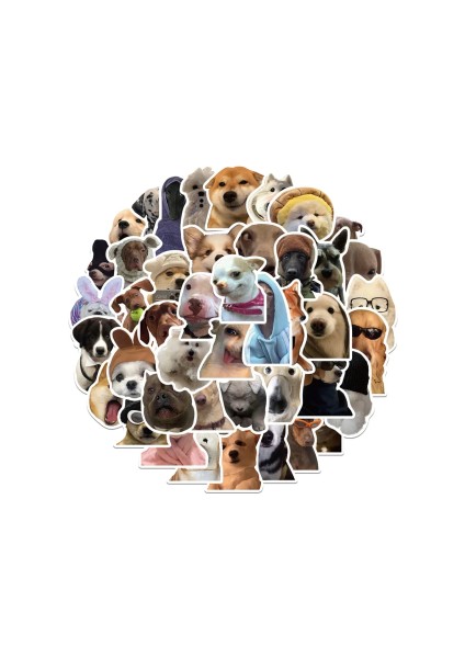 Sevimli Köpek Çıkartmaları Laptop Notebook Tablet Sticker Seti