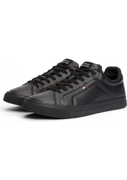 Icon Court Lth Flag Ess Siyah Erkek Sneaker