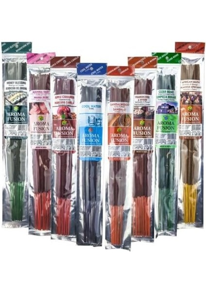 Sportswear Ithal Premium Kalite 30 cm 60 Adet 4 Farklı Aroma Paketi Organik El Yapımı Kokulu Uzun Süre Kalıcı Çubuk Tütsü Çeşitleri