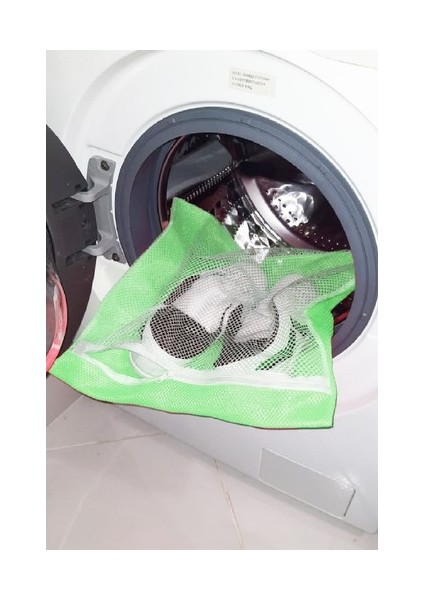 Yeşil - Fermuarlı - Hassas Çamaşır Terlik Ayakkabı Yıkama Filesi Büyük Boy indirimleri