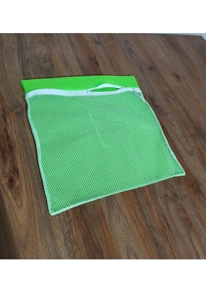 Yeşil - Fermuarlı - Hassas Çamaşır Terlik Ayakkabı Yıkama Filesi Büyük Boy fırsatları