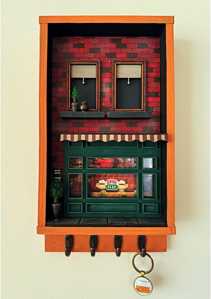 Friends Anahtar Tutucu, Central Perk Duvar Objesi, El Yapımı Duvar Dekoru