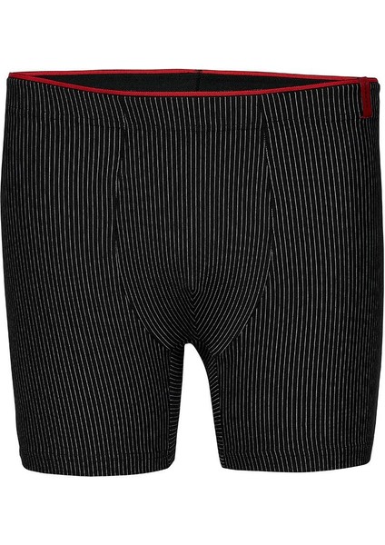 Siyah-Lacivert-Gri 3'lü Pamuk Elastan Çizgili Boxer 14923 fırsatları