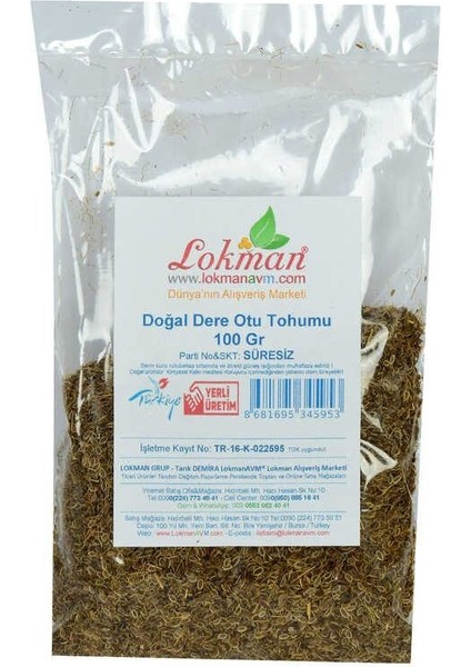 LISINYA214 Dere Otu Tohumu Doğal 100 gr Paket - 333517-1453 fiyatları