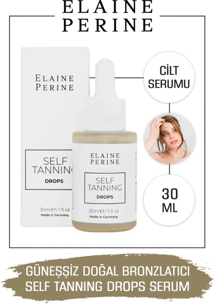 Güneşsiz Bronzlaştırıcı Serum Kendiliğinden Eşit Ve Doğal Bronzlatıcı Bitki Bazlı Cilt Serumu 30ml
