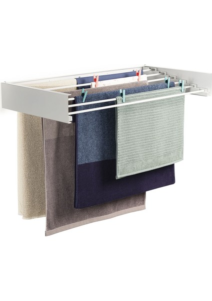 Çamaşır Kurutma Askısı Beyaz Açılır Kapanır Duvara Monte Çamaşır Kurutma Rafı (102 cm) fiyatları