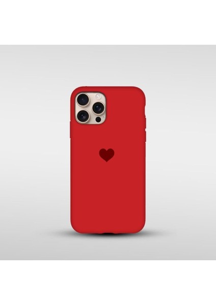 iPhone 16 Pro Max Uyumlu Kalp Baskılı Silikon Lansman Kılıf