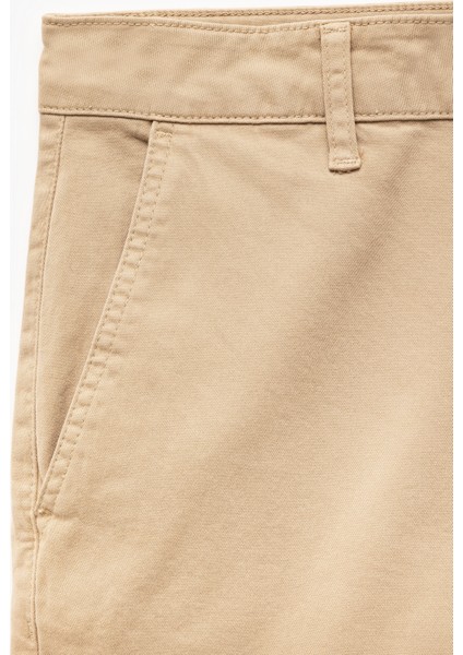 Pamuklu Düğmeli Chino Cep Detaylı Slim Fit Pantolon indirimleri