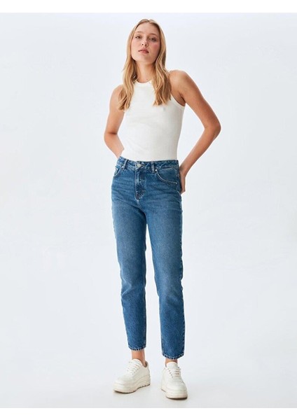 Ltb Lavına x Satrıa Yüksek Bel Mom Jean Pantolon 10095123315401