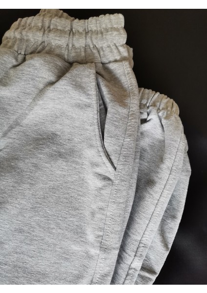 Gri Jogger Yumuşak Dokulu Tek Kadın Eşofman Altı modelleri