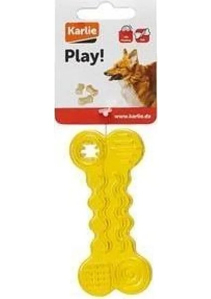 Köpekler İçin Kemik Şeklinde Oyuncak Sarı 10x4x1,5 cm