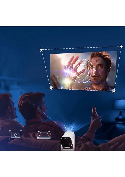 Taşınabilir Powerbankli 4K Destekli 1080P Android Sistemli Sinema Projeksiyon Cihazı indirimleri