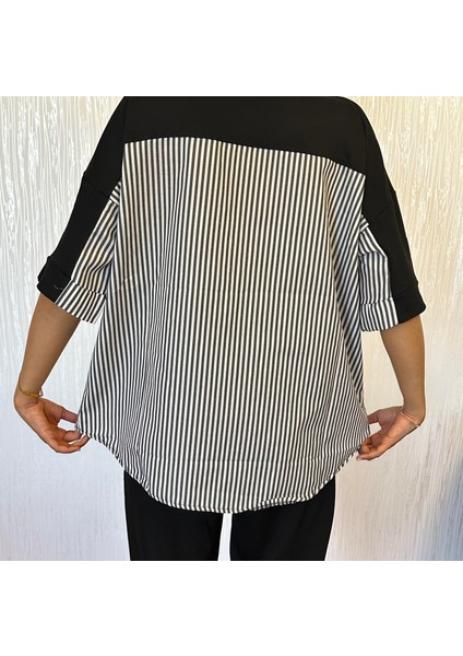 Siyah Garnili Oversize Takım