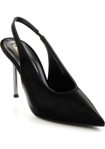 Parlak Siyah Kadın Klasik Topuklu Ayakkabı K01209080038 fiyatları