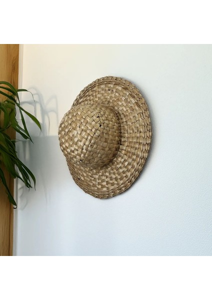 Özel Üretim Doğal El Yapımı Hasır Duvar Süsü 28 cm