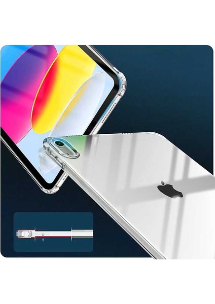 iPad 11.nesil 2025 Kılıf Zore Tablet Nitro Anti Shock Silikon Kapak - Renksiz