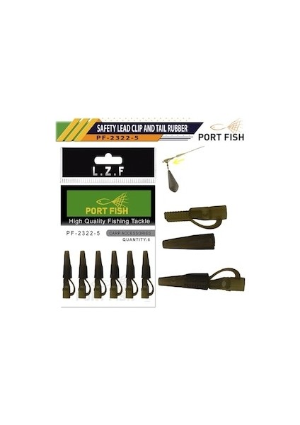 2322-5 Safety Lead Clip And Tail Rubber 6 Adet