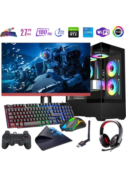 I5 12400F 16GB Ddr4 1tb M2 12GB RTX3060 27" 165Hz Mon. Oyun Bilgisayarı (Gaming Set)