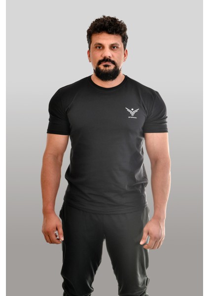 Gymohoenix Siyah Mini Logolu Erkek Tshirt