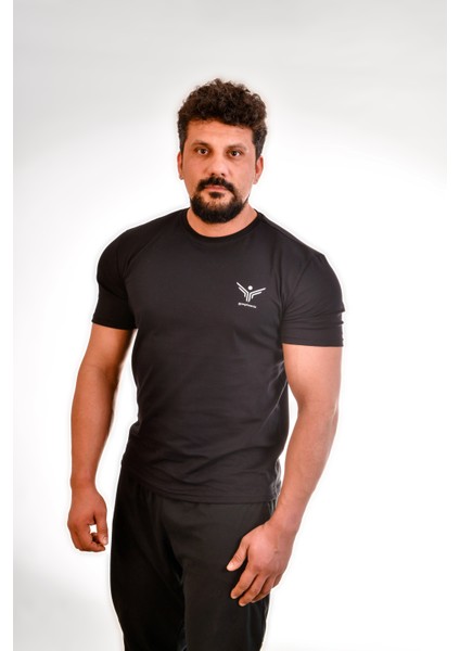 Gymohoenix Siyah Mini Logolu Erkek Tshirt fırsatları