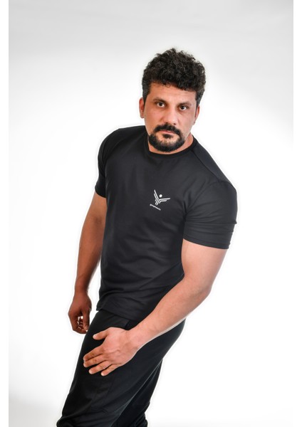 Gymohoenix Siyah Mini Logolu Erkek Tshirt