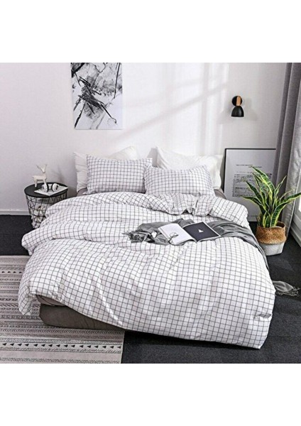 Çarşafı Lastikli Pamuklu Nevresim Takımı 140 x 200 Yataklar Için