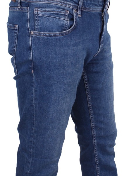 Panama 761-01 Lacivert Düşük Bel Dar Paça Erkek Jeans Pantolon