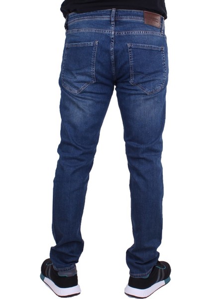 Panama 761-01 Lacivert Düşük Bel Dar Paça Erkek Jeans Pantolon