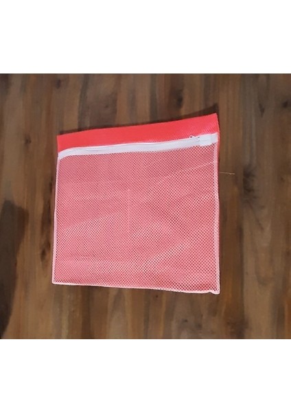 Turuncu - Fermuarlı - Hassas Çamaşır Terlik Ayakkabı Yıkama Filesi Büyük Boy