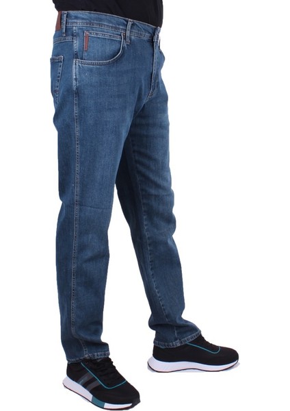 Vegas 132-310 Mavi Yüksek Bel Rahat Paça Erkek Jeans Pantolon