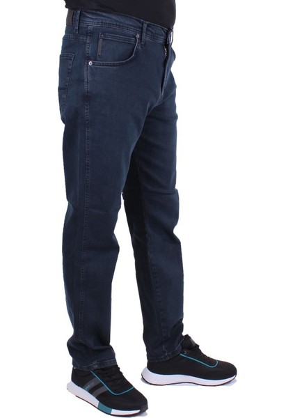 Vegas 132-311 Lacivert Yüksek Bel Rahat Paça Erkek Jeans Pantolon