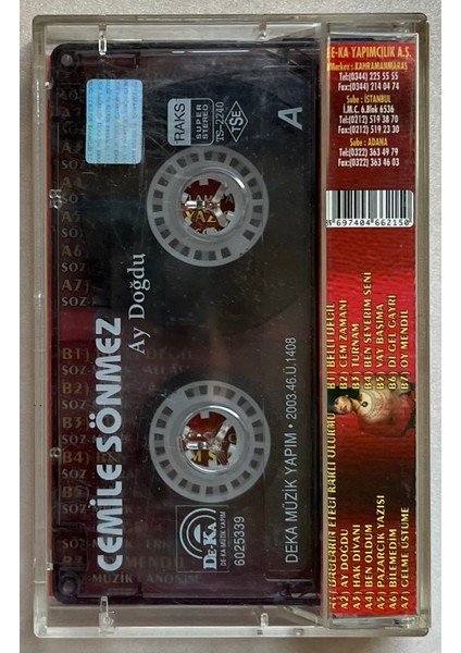 Cemile Sönmez Ay Doğdu Kaset (Orjinal Baskı Kaset)
