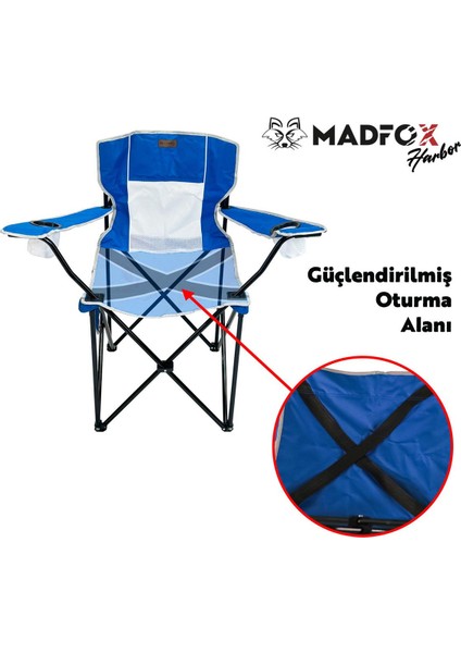 Harbor Katlanır Kamp Sandalyesi Mavi