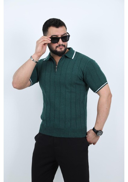 Polo Yaka Kısa Kol Erkek Örme Triko Tişört fiyatları