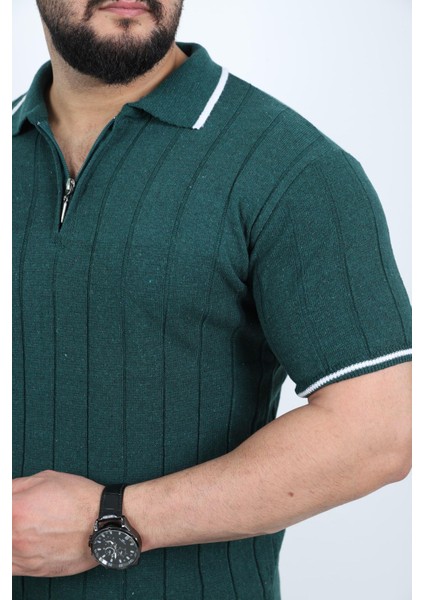 Polo Yaka Kısa Kol Erkek Örme Triko Tişört modelleri