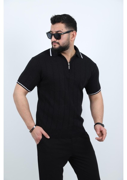 Polo Yaka Kısa Kol Erkek Örme Triko Tişört fiyatları