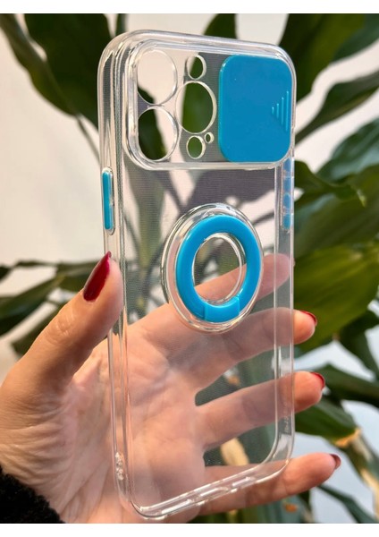 iPhone 13 Pro Max Şeffaf Mavi Kamera Korumalı Silikon Kılıf modelleri