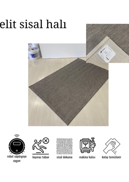 Elit Sisal 7351 Gri Halı
