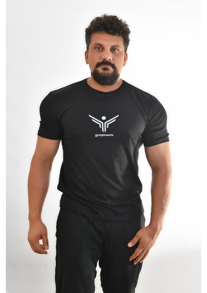 Siyah Büyük Logolu Erkek Tshirt