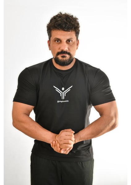 Siyah Büyük Logolu Erkek Tshirt