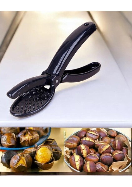 Metal Bıçaklı Sert Plastik Gövdeli Kestane Çizeceği - Pratik Kestane Çizeceği