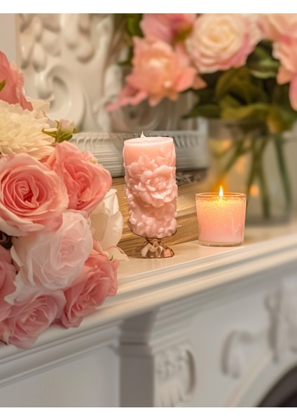De.Lut Tasarım Parafin Kokulu Dekoratif Mum No.8 Çiçek Bahçesi