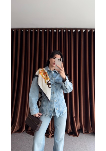 Belden Oturtmalı Denim Ceket