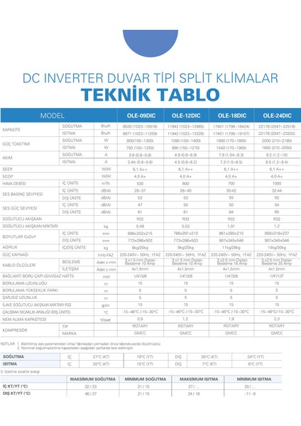 24000 Btu Irigoni Klima modelleri