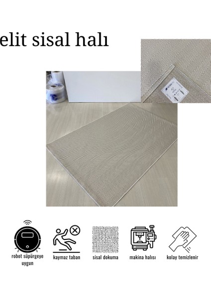 Elit Sisal 7354 Beyaz Halı
