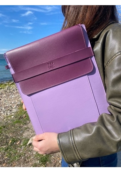 MacBook Pro, Air ve Diğer Uyumlu Laptop Kılıfı 13’ 14’ 15' Inç Notebook Vegan Suni Deri Çanta