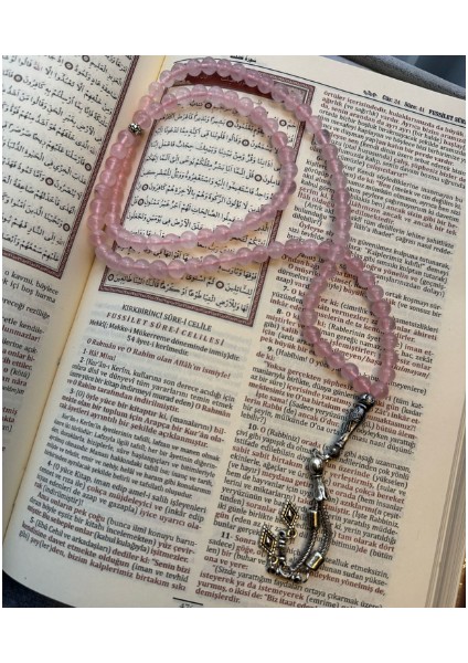 Sertifikalı 99'lu Pembe Kuvars Doğal Taş Tesbih