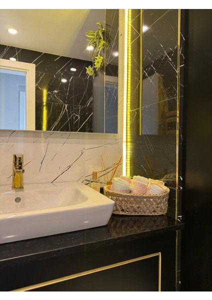 Beyaz Atölyem Banyo Düzenleyici Sepet Uzun Çapraz Örgülü