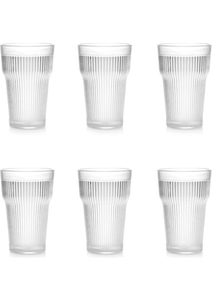 Barok Şeffaf 6'lı Uzun Bardak