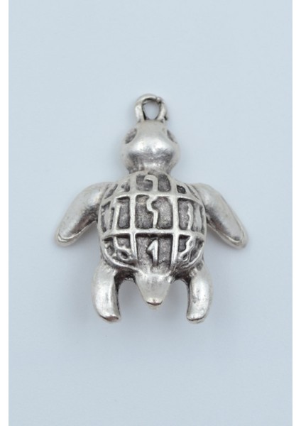 Kaplumbağ Gümüş Kaplama Kolye Ucu